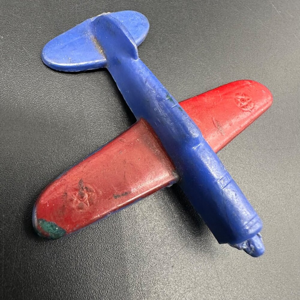 Vintage Toy Lot Airplanes Motorcycle Bear Truck Duck Plastic Miniature Retro - Picture 7 of 9
